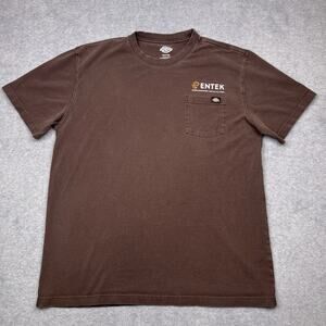 Dickies pocket t-shirt brown workwear short sleeve size XL tall